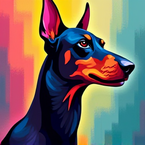 Rocky der Dobermann