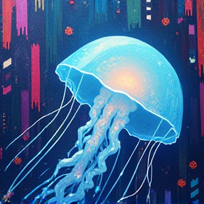 Love, jellyfish, pale blue