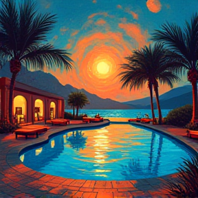 Starry Nights and Poolside Lights