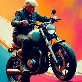 Ripped Pants and Motor Bike Trump