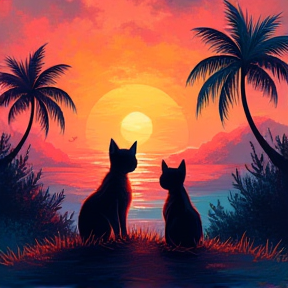 Killer Kittens at Sunset