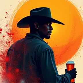 Cowboy with a Beer