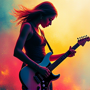 female voice, electric guitar