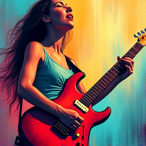 female voice, electric guitar