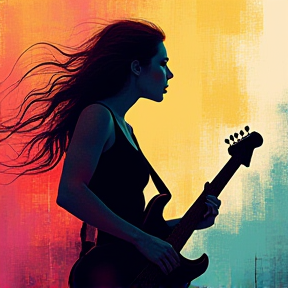 female voice, electric guitar