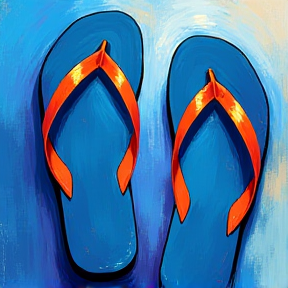 Blue Flip Flops