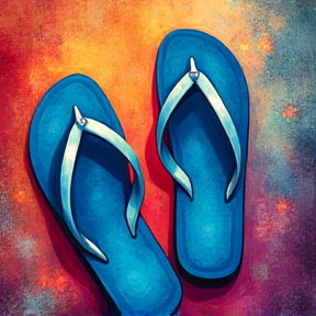 Blue Flip Flops