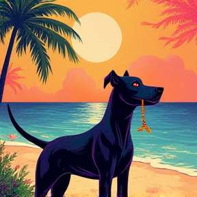 Dog on the Beach