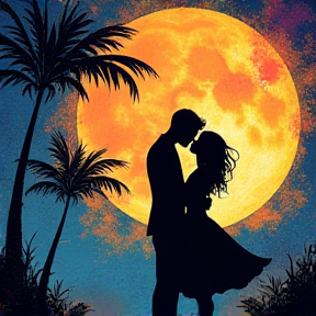 Kiss under the moonlight 