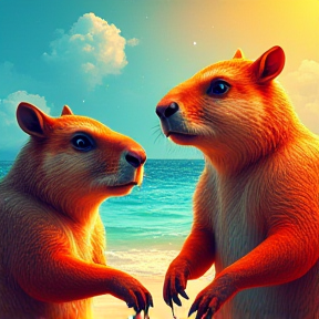 Capybaras on Holiday