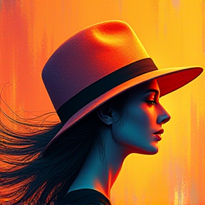 Orange Hat Lady