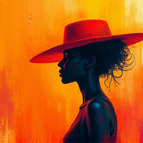 Orange Hat Lady