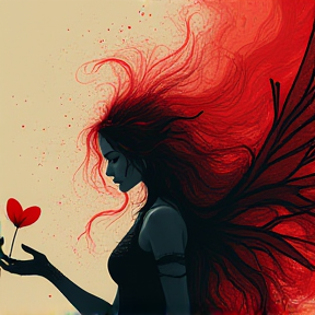 Fallen Wings and Crimson Love