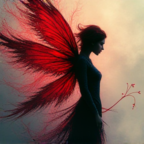 Fallen Wings and Crimson Love