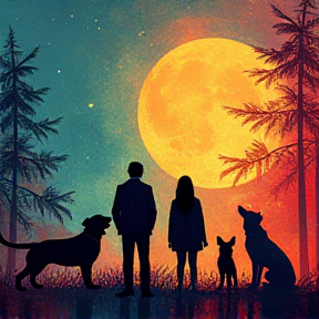 Moonlit Dogs