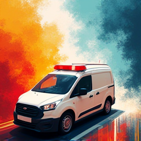 Small White Ambulance