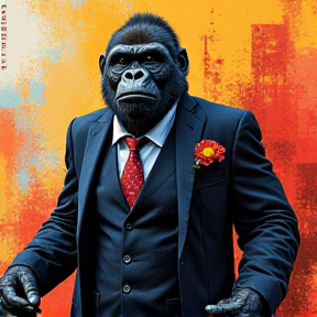 gorilla in a suit