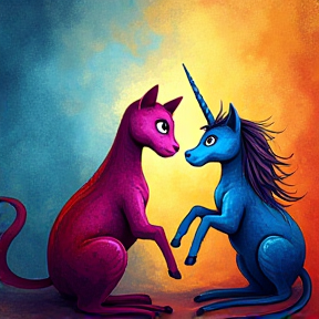 Cheshire Cat and Unicorn's Friendship