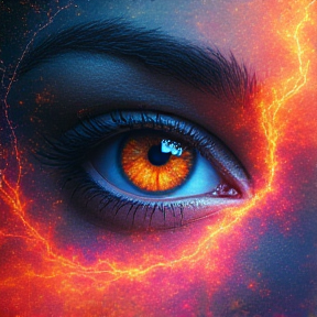 Nebula of love in her eyes 