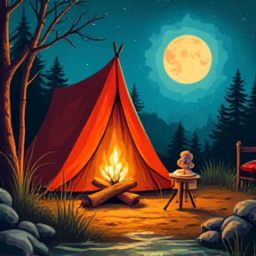 Moonlight Campfire