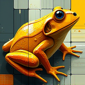 yellow brick toad