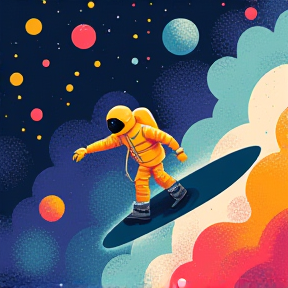 Astronaut Surfing