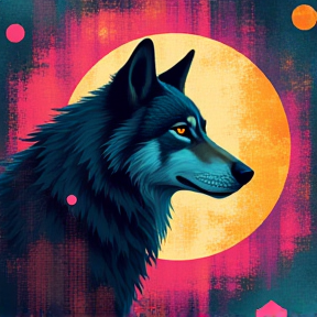 Wolf und Mond