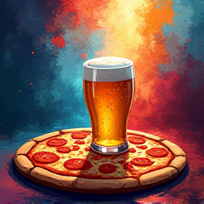 Pizza und Bier