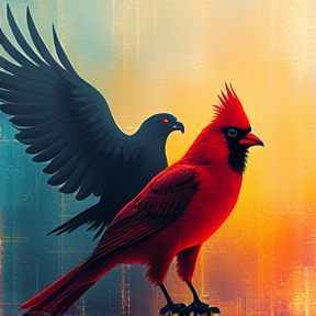 Cardinal and Eagle