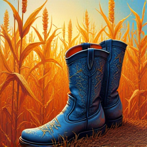 Boots in the cornfield 