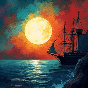 Full Moon on the High Seas