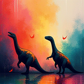 Happy Dinosaurs on the Move