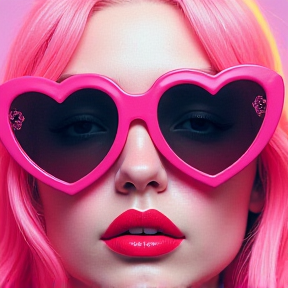 Pink heart sunglasses 