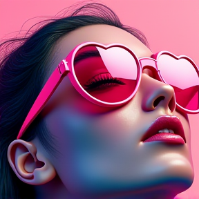 Pink heart sunglasses 