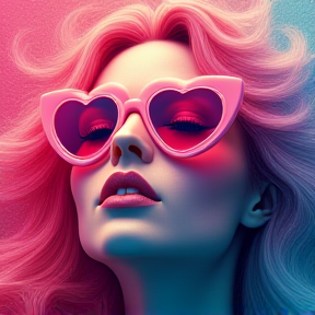 Pink heart sunglasses 