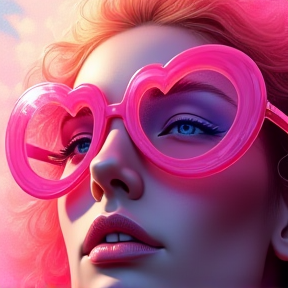 Pink heart sunglasses 