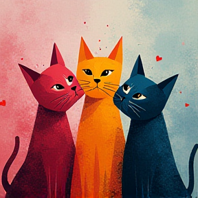 Three Feline Friends