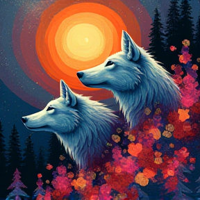 Full Moon Wolves