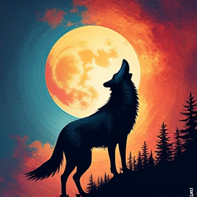 Full Moon Wolves