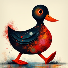 Funky Walking Duck