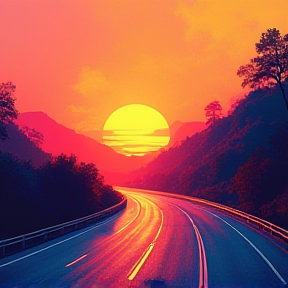 Highway Sunset