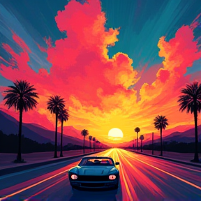 Highway Sunset