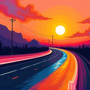 Highway Sunset