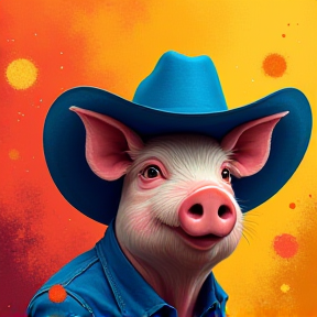 Pig in a Blue Hat