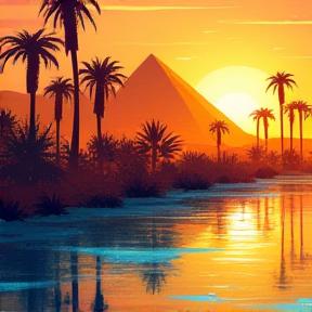 Serene Dusk in Egypt