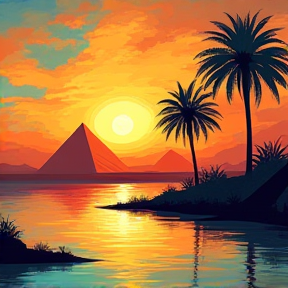 Serene Dusk in Egypt