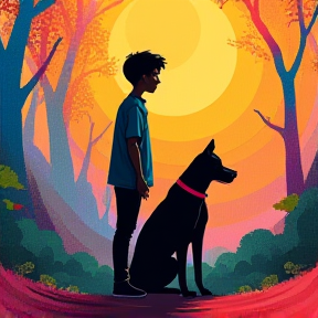 Wandering Boy and His Loyal Hound