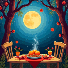 Cooking under the moonlight