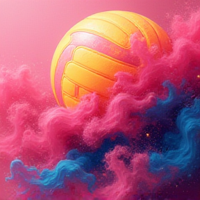 Pink Volleyball