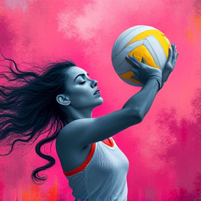 Pink Volleyball